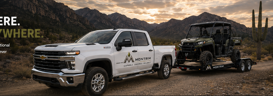 Truck, open trailer, and UTV equipment